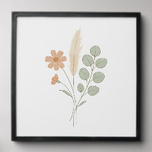 Boho Fleur sauvage & Eucalyptus Botanique Mur de t