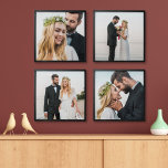 Photo Tile Peel & Stick Mur de collage photo Mariage moderne<br><div class="desc">Créez un écran mural chic, simple et moderne de vos photos mariages préférées avec ces carreaux peel et bâton de photo murale. Sélectionnez le nombre de tuiles désirées, la couleur du cadre et si vous souhaitez inclure le matage. Un emplacement ouvert en haut vous permet de remplacer des photos de...</div>