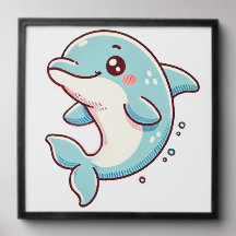 Tuile photo Dolphin Peel-and-Stick jouable