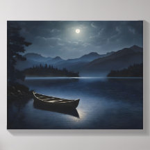 Canot au clair de lune
