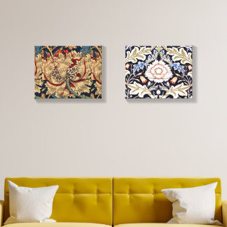 Photo Tile Sur Toile William Morris Vintage motif floral rouge bleu