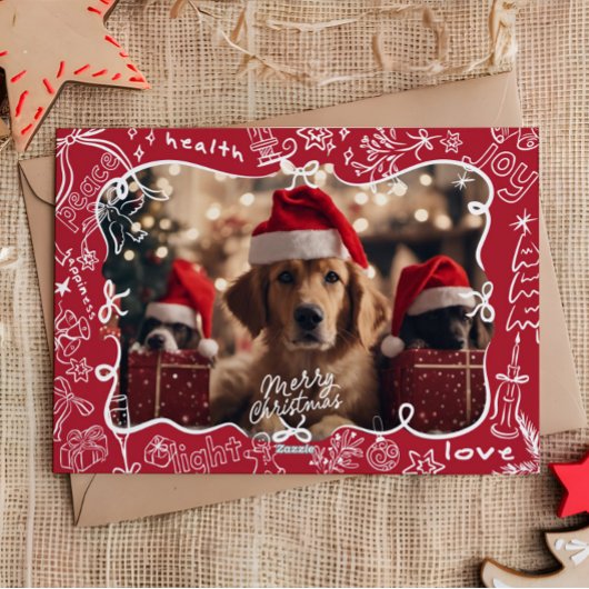 Photo tirée à la main Joyeux Noël Carte