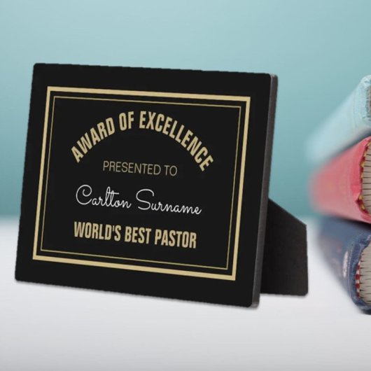 Photo Top Cadeau ! Plaque Best Pastor