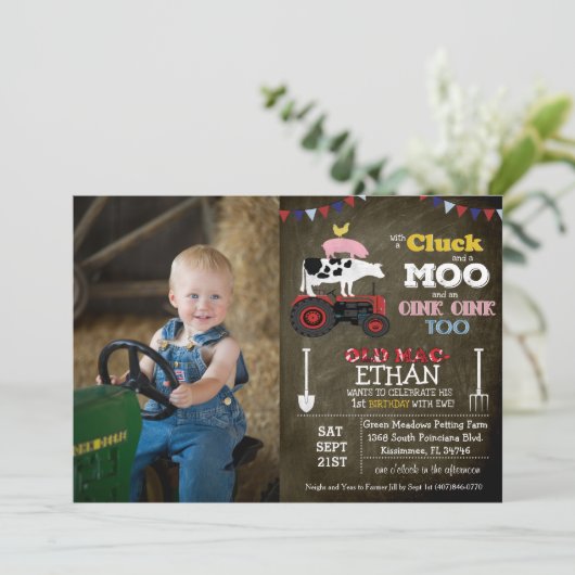 PHOTO/TOUT ÂGE - Invitation d'anniversaire d'un ga (Debout devant)