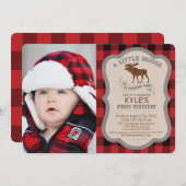 PHOTO/TOUT ÂGE - Moose Boy Invitation d'anniversai (Devant / Derrière)