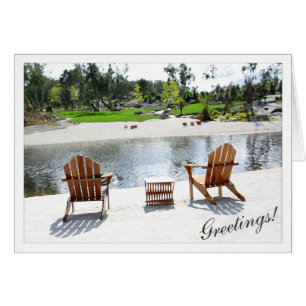 Photo tranquille de chaises de plage avec