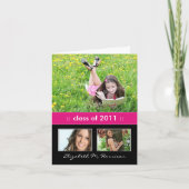 Photo Trio Custom Afstuderen Announcement Kaart (Voorkant)