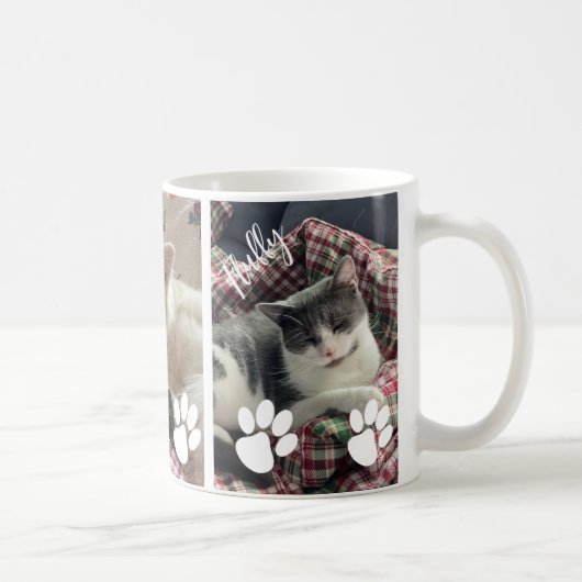 Photo Triple Animaux Avec Noms Mug (Droite)