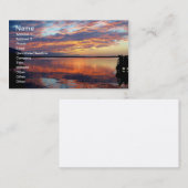 Photo tropicale de carte de visite de coucher du (Devant / Derrière)