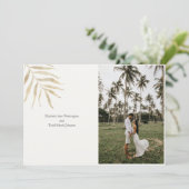 Photo tropicale Faire-part de mariage aquarelle (Debout devant)