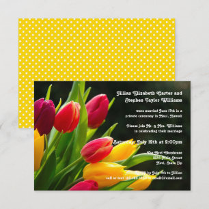 Photo Tulipes colorées -3x5 Faire-part Mariage