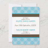 PHOTO TWINS FAIRE-PART DE NAISSANCE mignon garçons (Dos)