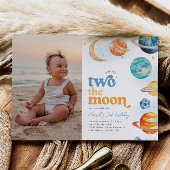 Photo Two the Moon Party Invitation