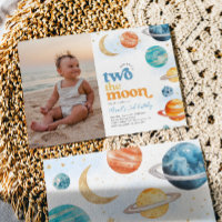 Photo Two the Moon Party Invitation