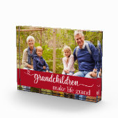 Photo Typographie des petits-enfants Red Keepsaké Bloc p (Droite)