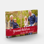 Photo Typographie des petits-enfants Red Keepsaké Bloc p (Gauche)