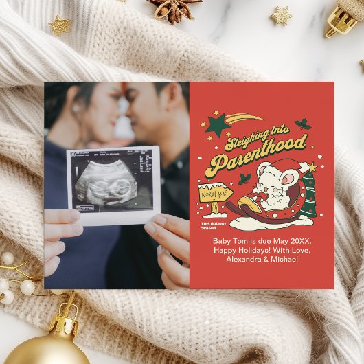 Photo Ultrasound Noël Faire-part de grossesse