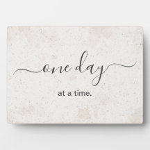 Un jour à la fois — Plaque motivationnelle