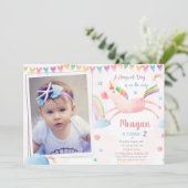 Photo Unicorn anniversaire invitation Anniversaire (Debout devant)