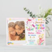 Photo Unicorn et invitation à l'anniversaire de la (Debout devant)