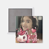Photo Unicorn Magnet de la Saint-Valentin (Recto/Verso)