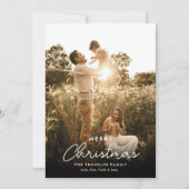 Photo unique Carte de Noël Plaqué moderne (Devant)