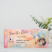 Photo unique Enregistrer la date Carte du Monde du (Debout devant)