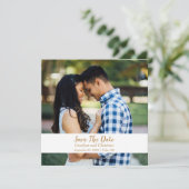 Photo unique Enregistrer le Faire-part Mariage dat (Debout devant)