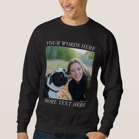 Photo Upload sweatshirt with Custom Text (Devant)