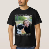Photo Upload T-Shirt with Custom Text (Voorkant)