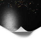 Photo Vagues dorées luxueuses Impression d'art abstrait (Coin)