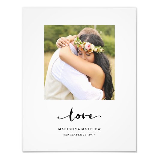 Photo Véritable Amour | Impression Mariage personnalisée (Devant)