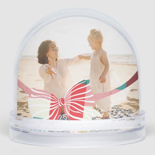 Photo Vert & Rouge Plaid Lié Avec Bow Christmas (Avant)