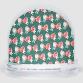 Photo Vert & Rouge Plaid Lié Avec Bow Christmas (Arrière)