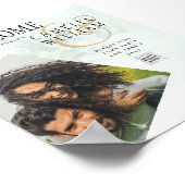 PHOTO verte BUDGET Mariage Affiche de bienvenue (Coin)