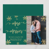 Photo verte Cartes de Faire-part de grossesse de N (Devant / Derrière)