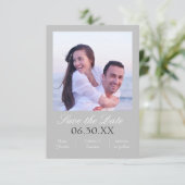 Photo Vertical Gris - 3x5 Save the Date (Debout devant)