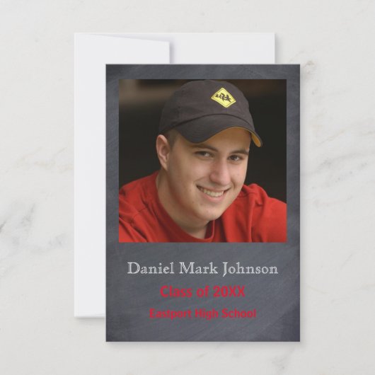 Photo verticale - 3x5 Faire-part de graduation (Devant)