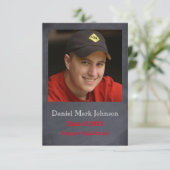 Photo verticale - 3x5 Faire-part de graduation (Debout devant)