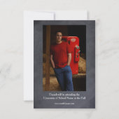 Photo verticale - 3x5 Faire-part de graduation (Dos)