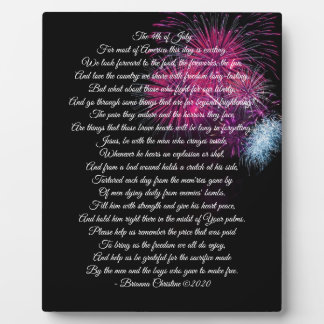 Photo Veteran Poem Plaque