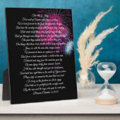 Photo Veteran Poem Plaque (Côté)