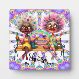 Photo Vin chic Dames Cheval Plaque de table avec Easel