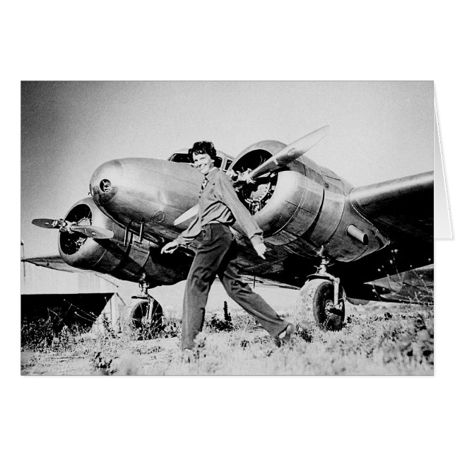 Photo vintage Amelia Earhart (Devant horizontal)