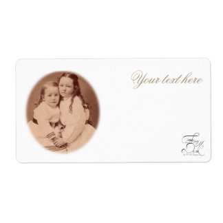 Photo vintage antique sœurs Étiquettes FromMyDesk