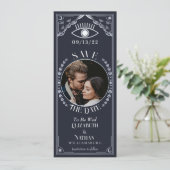 Photo vintage Carte Tarot Argent Enregistrer la da (Debout devant)