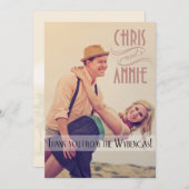 Photo vintage de Merci de plage d'art déco (Devant / Derrière)