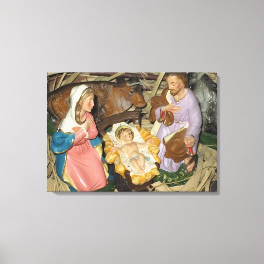 Photo Vintage de Nativité Manger sur toile envelop (Recto)