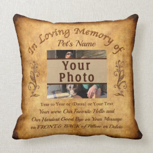 Photo vintage et coussin commémoratif personnalis