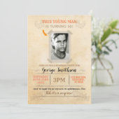 Photo vintage Style Anniversaire Invitations surpr (Debout devant)